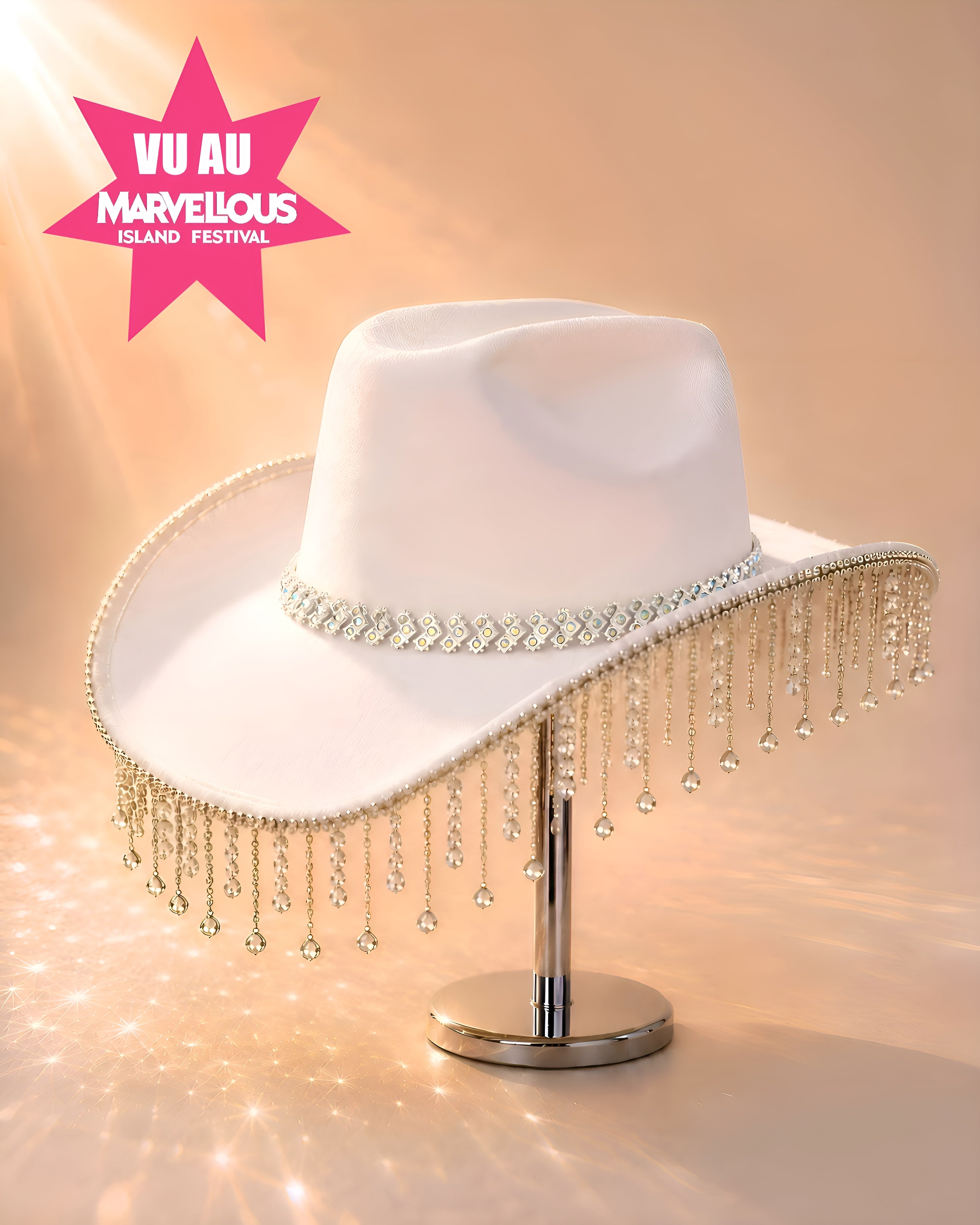 CRYSTAL RIDER - Chapeau cowboy à strass